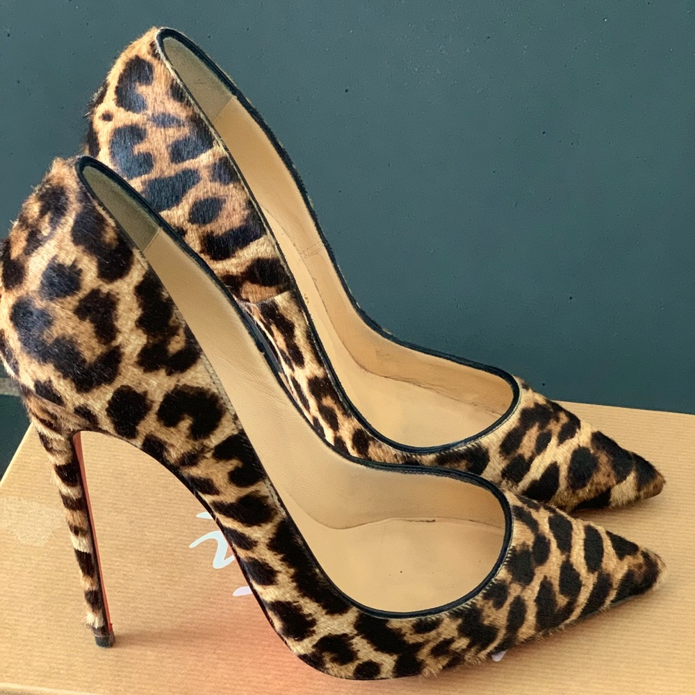 Christian Louboutin Leopard Print  Size 38
